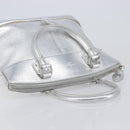 LOUIS VUITTON Suhari Lockit PM Hand Bag Silver M95541 LV Auth 207778V-6