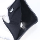 CHANEL Matelasse Compact Wallet Caviar Skin Black Silver CC Auth 207781V-21