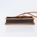 CELINE Macadam Shoulder Bag PVC Brown Gold Tone Auth 207782-10