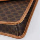 CELINE Macadam Shoulder Bag PVC Brown Gold Tone Auth 207782-11