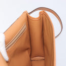 CELINE Macadam Shoulder Bag PVC Brown Gold Tone Auth 207782-20