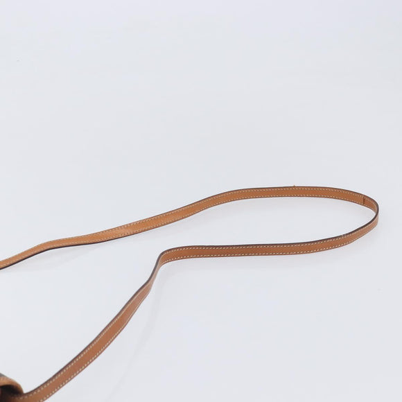 CELINE Macadam Shoulder Bag PVC Brown Gold Tone Auth 207782