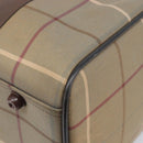 Burberrys Nova Check Boston Bag Canvas Beige Gold Tone Auth 207785-10