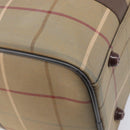 Burberrys Nova Check Boston Bag Canvas Beige Gold Tone Auth 207785-11