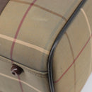 Burberrys Nova Check Boston Bag Canvas Beige Gold Tone Auth 207785-16