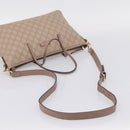 GUCCI GG Supreme Hand Bag PVC 2way Pink Gold Tone 353439 Auth 207789-10