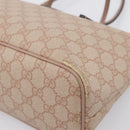 GUCCI GG Supreme Hand Bag PVC 2way Pink Gold Tone 353439 Auth 207789-17