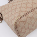 GUCCI GG Supreme Hand Bag PVC 2way Pink Gold Tone 353439 Auth 207789-20
