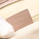 GUCCI GG Supreme Hand Bag PVC 2way Pink Gold Tone 353439 Auth 207789-12