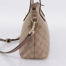 GUCCI GG Supreme Hand Bag PVC 2way Pink Gold Tone 353439 Auth 207789-4