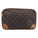 LOUIS VUITTON Monogram Compiegne 28 Clutch Bag M51845 LV Auth 207790-3