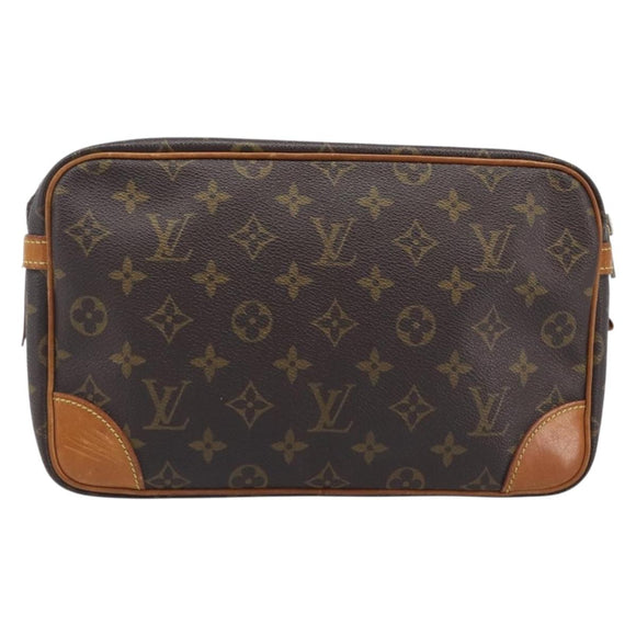 LOUIS VUITTON Monogram Compiegne 28 Clutch Bag M51845 LV Auth 207790