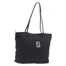 FENDI Zucca Canvas Tote Bag Black Silver Auth 207792-1