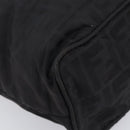 FENDI Zucca Canvas Tote Bag Black Silver Auth 207792-15