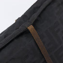 FENDI Zucca Canvas Tote Bag Black Silver Auth 207792-10