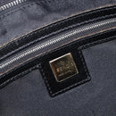 FENDI Zucca Canvas Tote Bag Black Silver Auth 207792-20