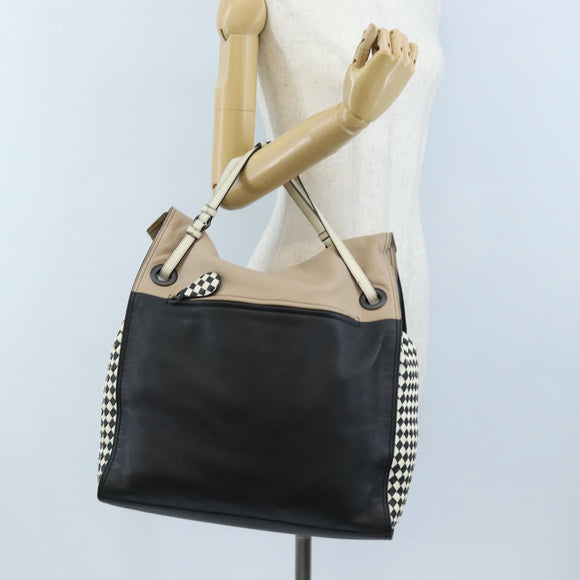 Bottega Veneta INTRECCIATO Tote Bag Leather Beige Auth 207793V