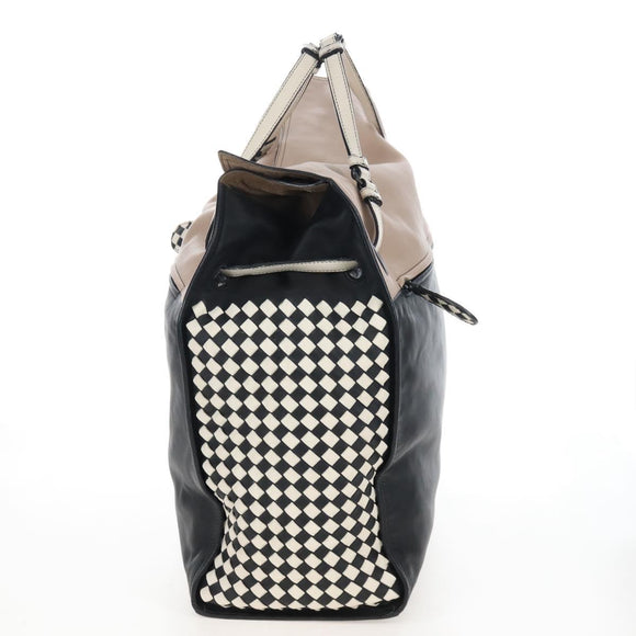 Bottega Veneta INTRECCIATO Tote Bag Leather Beige Auth 207793V