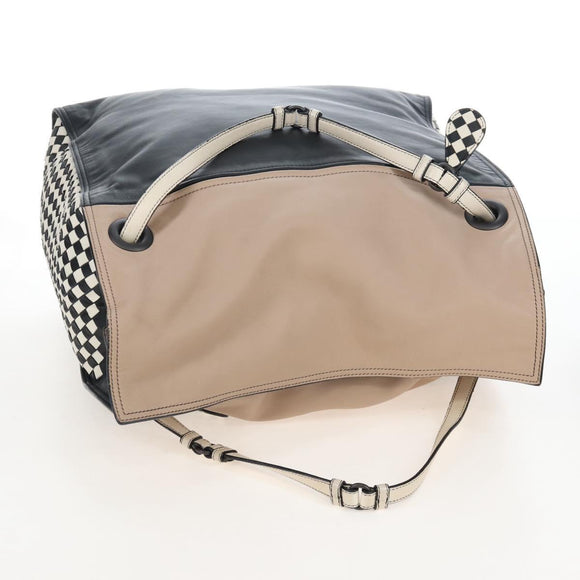 Bottega Veneta INTRECCIATO Tote Bag Leather Beige Auth 207793V