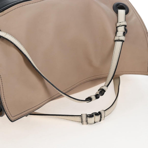 Bottega Veneta INTRECCIATO Tote Bag Leather Beige Auth 207793V