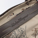 Salvatore Ferragamo Gancini Tote Bag Nylon Beige Silver Auth 207794A-17