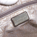 Salvatore Ferragamo Gancini Tote Bag Nylon Beige Silver Auth 207794A-21