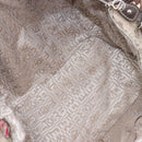 Salvatore Ferragamo Gancini Tote Bag Nylon Beige Silver Auth 207794A-11