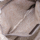 Salvatore Ferragamo Gancini Tote Bag Nylon Beige Silver Auth 207794A-25