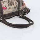Salvatore Ferragamo Gancini Tote Bag Nylon Beige Silver Auth 207794A-7