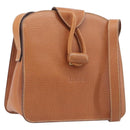 LOEWE Shoulder Bag Leather Brown Gold Tone Auth 207796A-1