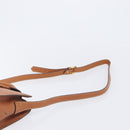 LOEWE Shoulder Bag Leather Brown Gold Tone Auth 207796A-10