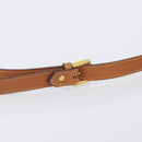LOEWE Shoulder Bag Leather Brown Gold Tone Auth 207796A-11