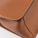 LOEWE Shoulder Bag Leather Brown Gold Tone Auth 207796A-16