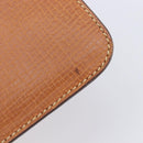 LOEWE Shoulder Bag Leather Brown Gold Tone Auth 207796A-17