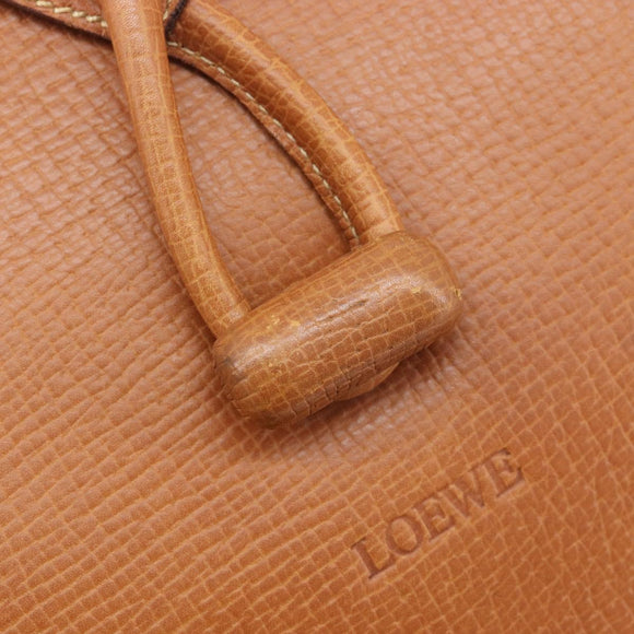 LOEWE Shoulder Bag Leather Brown Gold Tone Auth 207796A