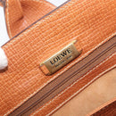 LOEWE Shoulder Bag Leather Brown Gold Tone Auth 207796A-22
