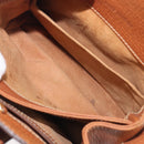 LOEWE Shoulder Bag Leather Brown Gold Tone Auth 207796A-29