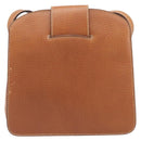 LOEWE Shoulder Bag Leather Brown Gold Tone Auth 207796A-3