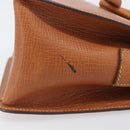 LOEWE Shoulder Bag Leather Brown Gold Tone Auth 207796A-6
