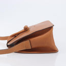 LOEWE Shoulder Bag Leather Brown Gold Tone Auth 207796A-7