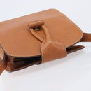 LOEWE Shoulder Bag Leather Brown Gold Tone Auth 207796A-8