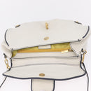 Salvatore Ferragamo Shoulder Bag Leather White Gold Auth 207797V-18