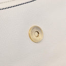 Salvatore Ferragamo Shoulder Bag Leather White Gold Auth 207797V-20
