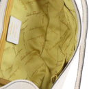 Salvatore Ferragamo Shoulder Bag Leather White Gold Auth 207797V-22