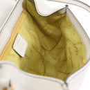 Salvatore Ferragamo Shoulder Bag Leather White Gold Auth 207797V-23