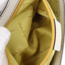 Salvatore Ferragamo Shoulder Bag Leather White Gold Auth 207797V-26