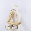 Salvatore Ferragamo Shoulder Bag Leather White Gold Auth 207797V-27