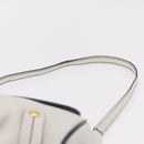Salvatore Ferragamo Shoulder Bag Leather White Gold Auth 207797V-9