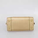 LOEWE Amazona 32 Hand Bag Leather Gold Auth 207798A-10