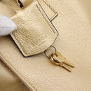 LOEWE Amazona 32 Hand Bag Leather Gold Auth 207798A-17